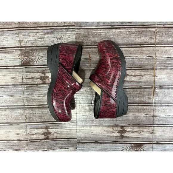 Dansko XP 2.0 Clogs Patent Leather Size 38 US 7.5 - 8 color wavy - Picture 5 of 9